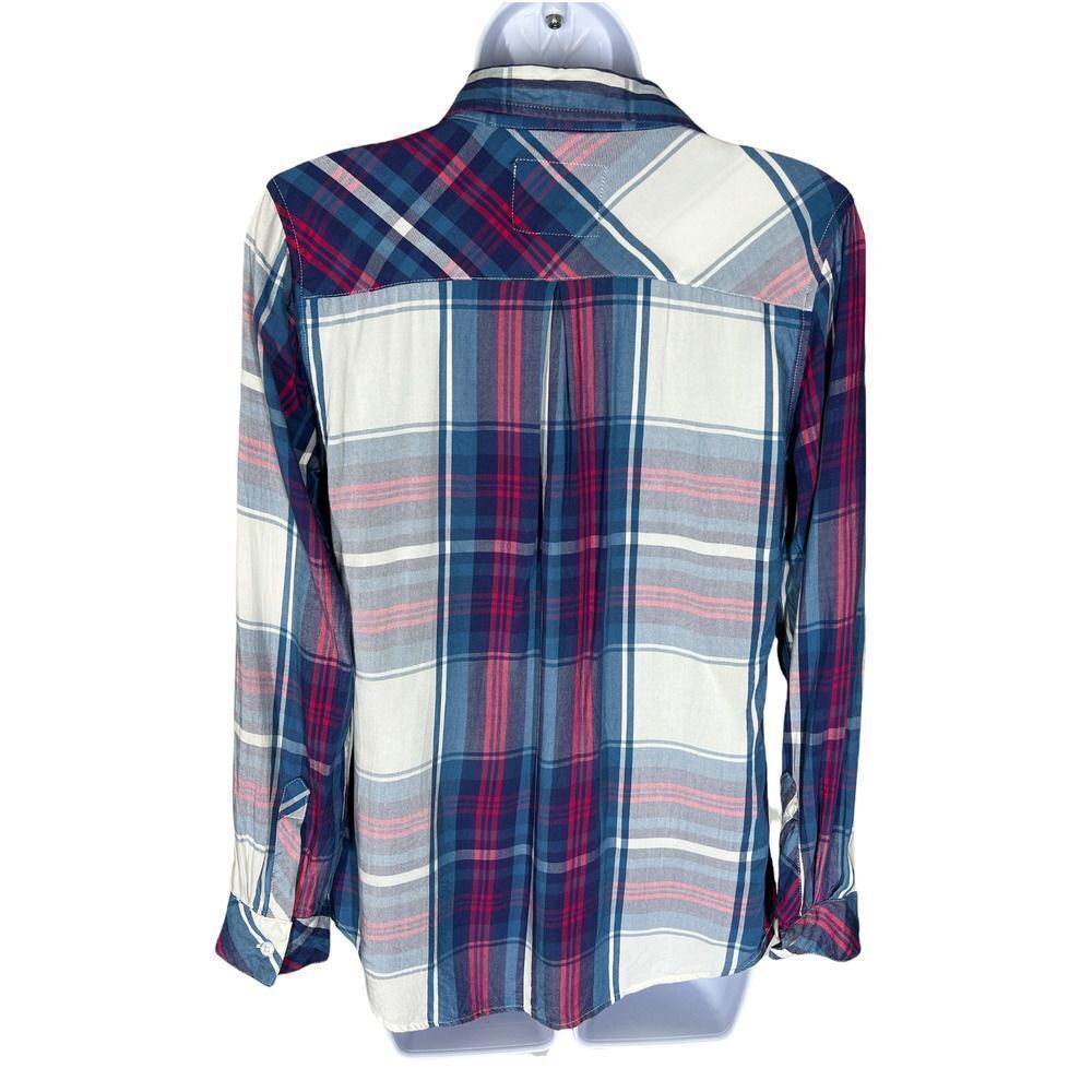 Rails Long Sleeve Multicolored Plaid Button Down … - image 3